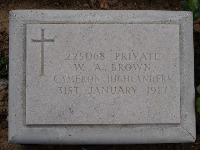 Struma Military Cemetery - Brown, William Armour